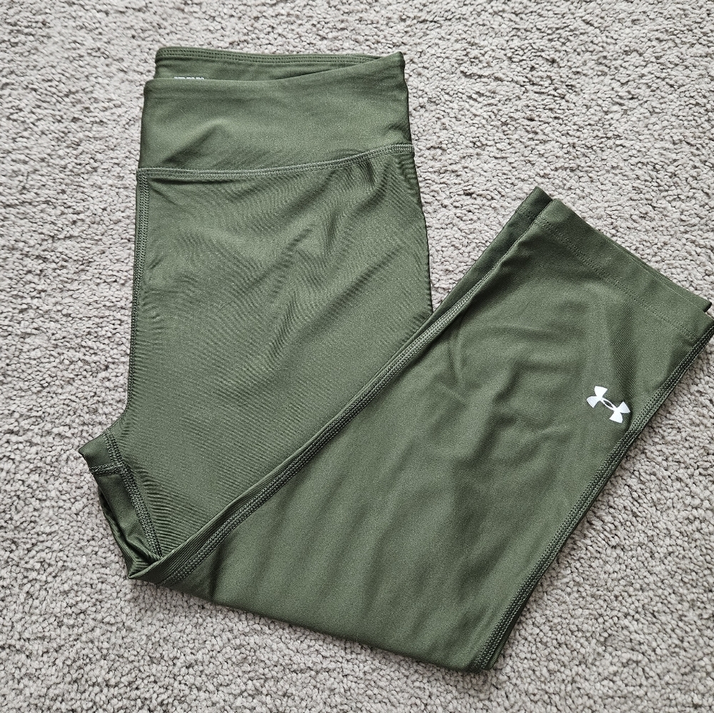 Under Armour Olive Green HeatGear Compression Capri